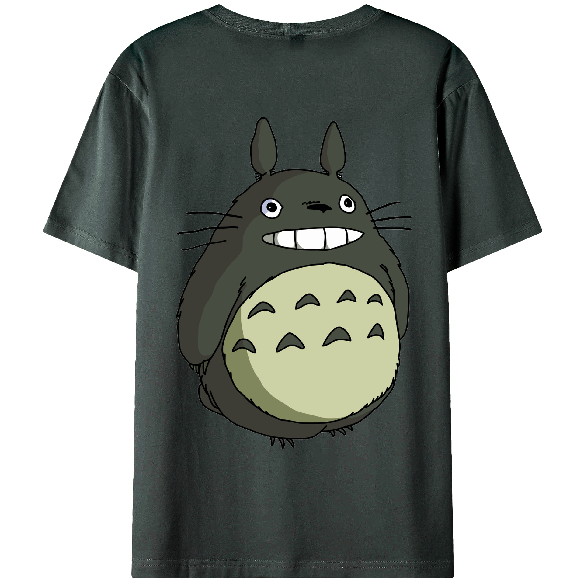 （画像用） となりのトトロ 草壁メイ 草壁サツキ My Neighbor Totoro Satsuki Kusakabe Mei Kusakabe 綿100％ メンズ半袖Tシャツ（バックプリント） 通気性
